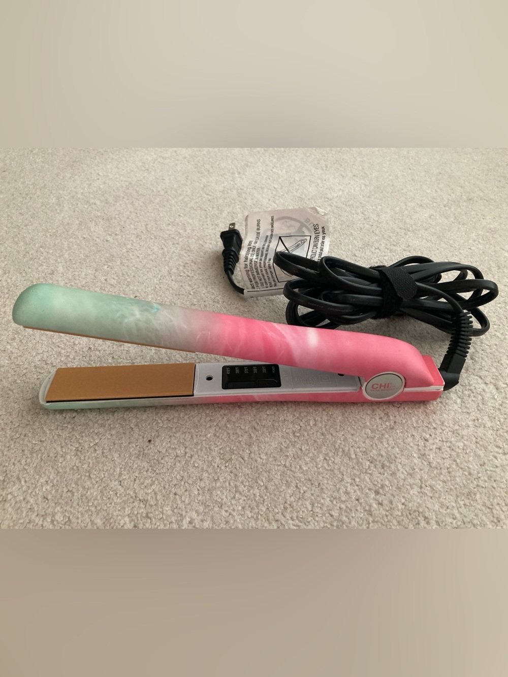 CHI for Ulta Beauty flat iron with five preset temperatures